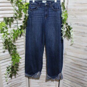 ceros wide leg raw hem jeans (1348)